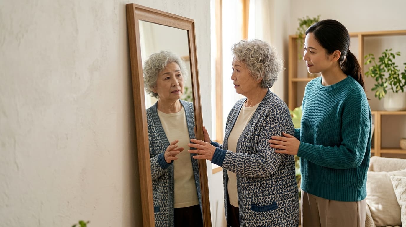 Quando o Idoso com Alzheimer Vê um "Estranho" no Espelho: Como Lidar?